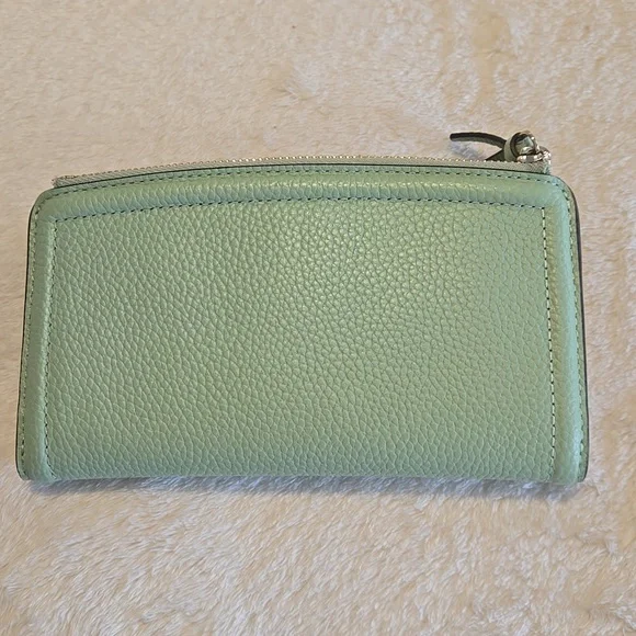 EUC Kate Spade New York Pebbled Leather Knott Colorblock Green With Wallet - Picture 14 of 15